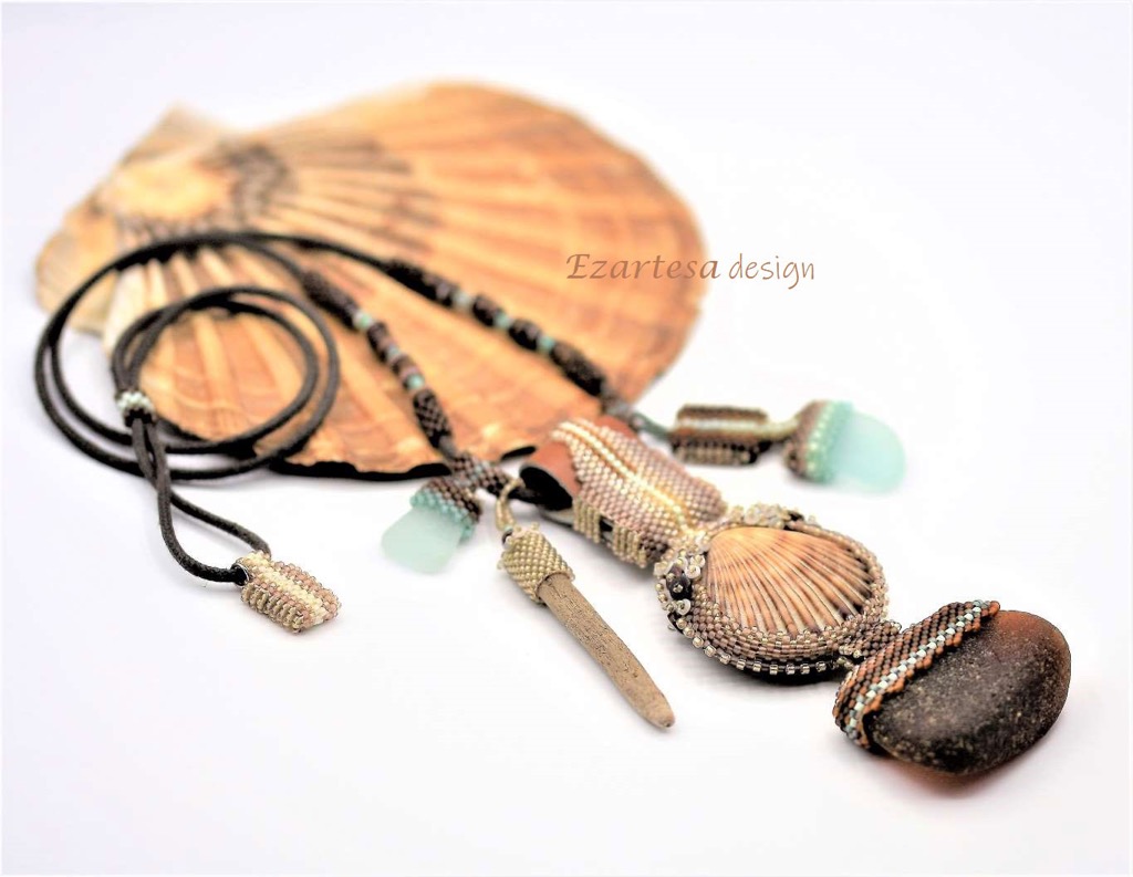 how to create sea glass jewelry with seed beads sea shell ezartesa