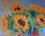 Stunning Sunflowers Original Oil Painting