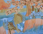 Sheep and Cherry Trees