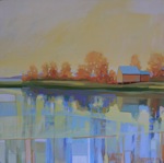 Yellow Landscape Original Acrylic Painting