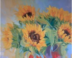 Stunning Sunflowers Original Oil Painting