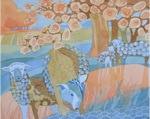 Sheep and Cherry Trees