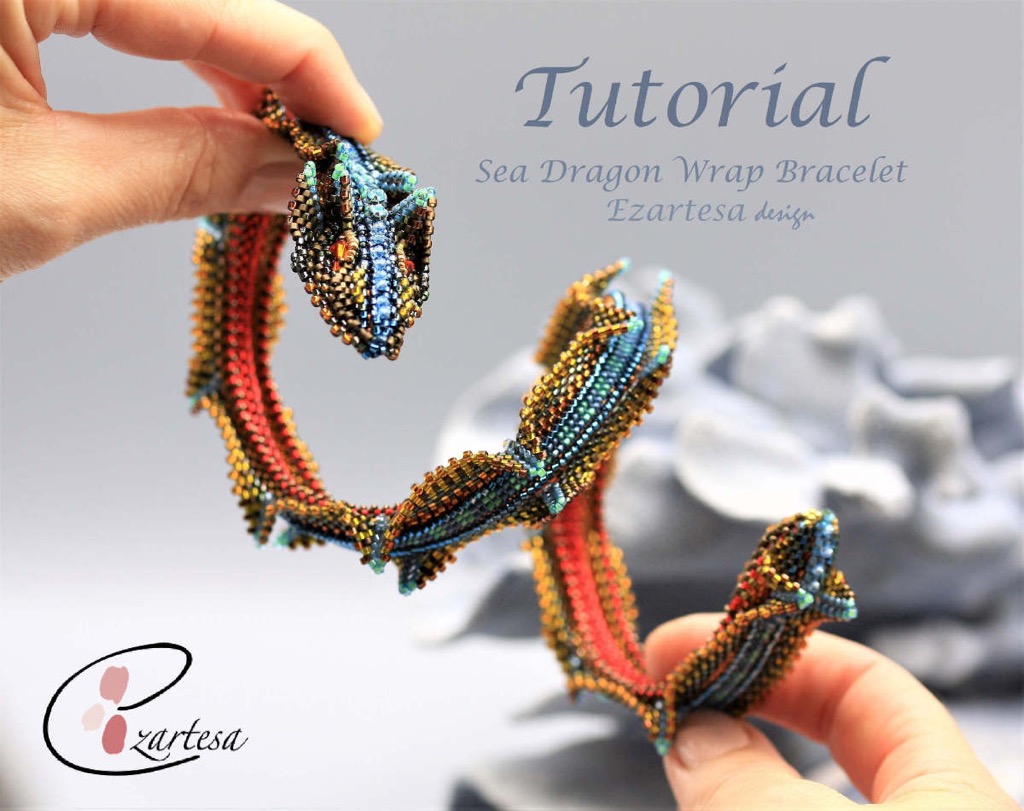 cancer-zodiac-sign-jewelry-sea-dragon-wrap-bracelet-tutorial-ezartesa